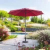 Parasol Mat Central Rond 3m Loompa Bordeaux Hespéride -Promos Jardin Meubles Boutique parasol mat central rond 3m loompa bordeaux hesperide