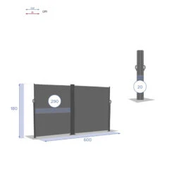 Paravent écran Double Antao Graphite Hespéride 9 Paravent écran Double Antao Graphite Hespéride -Promos Jardin Meubles Boutique paravent ecran double antao graphite hesperide 3