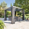 Pergola Carrée 3,6x3,6m Evora Graphite Hespéride -Promos Jardin Meubles Boutique pergola carree 36x36m evora graphite hesperide