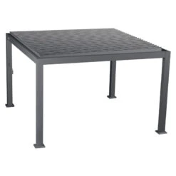 Pergola Carrée 3,6x3,6m Evora Graphite Hespéride -Promos Jardin Meubles Boutique pergola carree 36x36m evora graphite hesperide 2