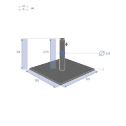 Pied De Parasol Plaque 20 Kg Anthracite Hespéride -Promos Jardin Meubles Boutique pied de parasol plaque 20 kg anthracite hesperide 4