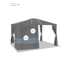 Rideaux De Tonnelle Belize Ardoise Hespéride -Promos Jardin Meubles Boutique rideaux de tonnelle belize ardoise hesperide 2