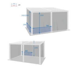 Rideaux Opaques Pour Tonnelle 4x3 M Avila Hespéride -Promos Jardin Meubles Boutique rideaux opaques pour tonnelle 4x3 m avila hesperide 2