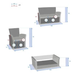 Salon Bora-bora Terre Ombre 4 Places Hespéride -Promos Jardin Meubles Boutique salon bora bora terre ombre 4 places hesperide 3