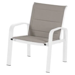 Salon De Jardin 4 Places Elyn Noisette / Blanc Hespéride -Promos Jardin Meubles Boutique salon de jardin 4 places elyn noisette blanc hesperide 1 3