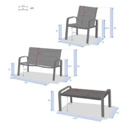 Salon De Jardin 4 Places Elyn Noisette / Blanc Hespéride -Promos Jardin Meubles Boutique salon de jardin 4 places elyn noisette blanc hesperide 1 5