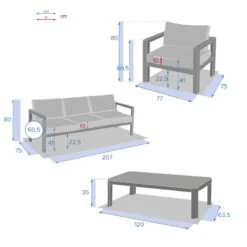 Salon De Jardin 5 Places Jauca Noisette / Gris Boisé Hespéride 14 Salon De Jardin 5 Places Jauca Noisette / Gris Boisé Hespéride -Promos Jardin Meubles Boutique salon de jardin 5 places jauca noisette gris boise hesperide 1 3