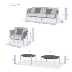 Salon De Jardin 5 Places Rubby Graphite Hespéride -Promos Jardin Meubles Boutique salon de jardin rubby graphite premium hesperide 3