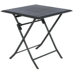Table Alu Pliante Azua 2 Places Graphite Hespéride