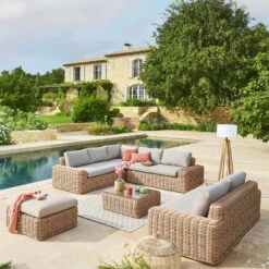 Table Basse Extérieure Carrée Savinia Coloris Tahini Hespéride -Promos Jardin Meubles Boutique table basse exterieure carree savinia coloris tahini hesperide 2