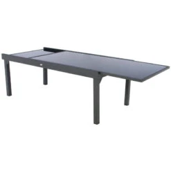 Table Rectangulaire Ext. Verre Piazza 12 P. Graphite Hespéride -Promos Jardin Meubles Boutique table piazza extensible 12 personnes hesperide anthracite graphite 3
