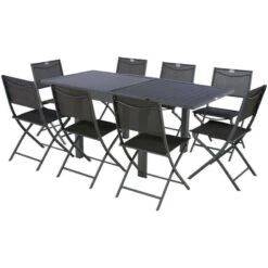 Table Rectangulaire Extensible Piazza 8 P. Graphite Hespéride -Promos Jardin Meubles Boutique table rectangulaire extensible piazza 8 personnes graphite hesperide 5