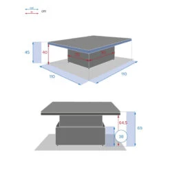 Table Relevable Moorea Terre Ombre Hespéride -Promos Jardin Meubles Boutique table relevable moorea terre d ombre hesperide 5