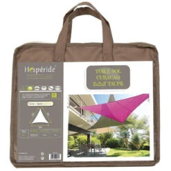 Toile Solaire 2x2x2m Curacao Taupe Hespéride -Promos Jardin Meubles Boutique toile solaire 2x2x2m luxe hesperide curacao taupe 2