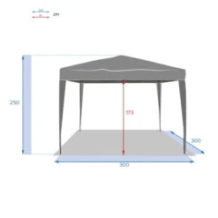 Tonnelle Pliante Carrée Hespéride 3x3m Easy Up Gris Ardoise -Promos Jardin Meubles Boutique tonnelle pliante hesperide 3x3m easy up gris ardoise 5