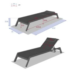 Transat Allure Hespéride Spéculoos/praline -Promos Jardin Meubles Boutique transat allure hesperide speculoos praline graphite 3