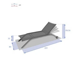 Transat Milenio Anthracite Et Graphite Hespéride -Promos Jardin Meubles Boutique transat milenio anthracite graphite hesperide 3