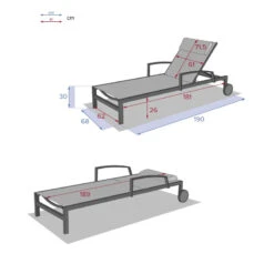 Transat Ocala Inclinable Noisette/tonka Hespéride -Promos Jardin Meubles Boutique transat ocala inclinable coloris noisette taupe hesperide 6