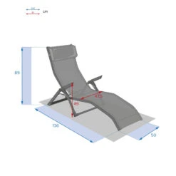 Transat 2 Positions Anthracite / Graphite Decima Hespéride -Promos Jardin Meubles Boutique transat positions anthracite graphite decima hesperide 1 7