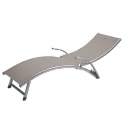 Transat Samba Pliable Et Empilable Taupe Hespéride -Promos Jardin Meubles Boutique transat samba pliable et empilable taupe hesperide 4