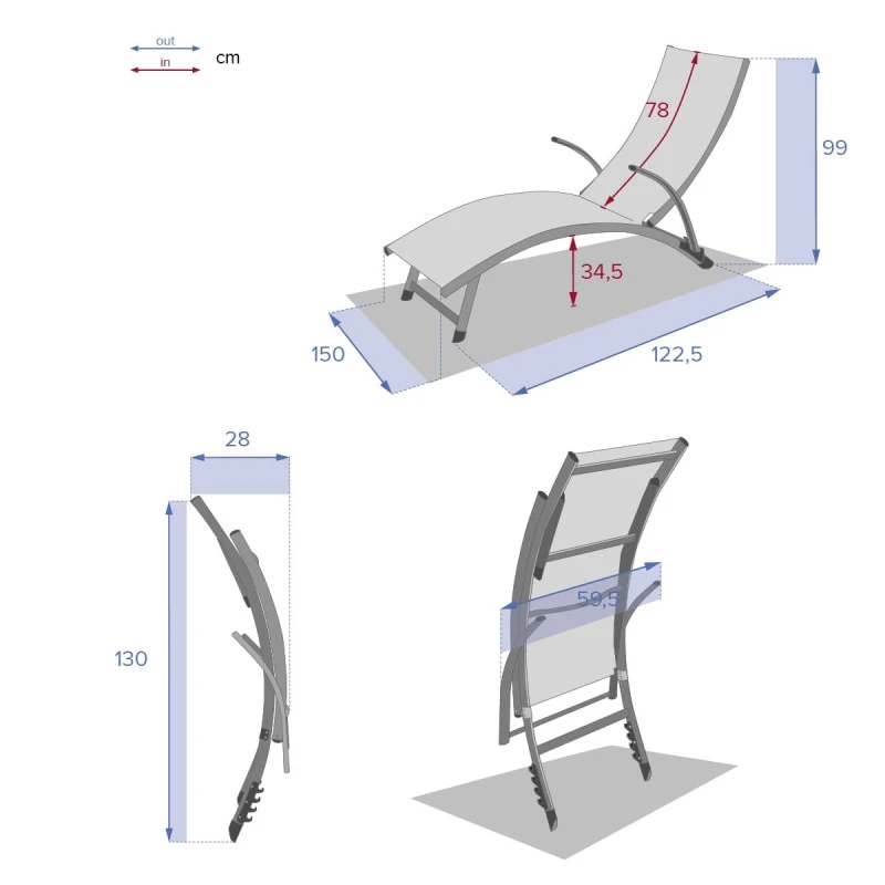 Transat Samba Pliable Noisette/blanc Hespéride 9 Transat Samba Pliable Noisette/blanc Hespéride – Image 7
