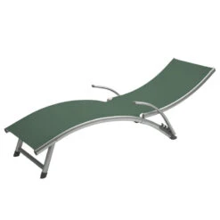 Transat Samba Pliable Et Empilable Vert Olive Hespéride -Promos Jardin Meubles Boutique transat samba vert olive hesperide 1 5